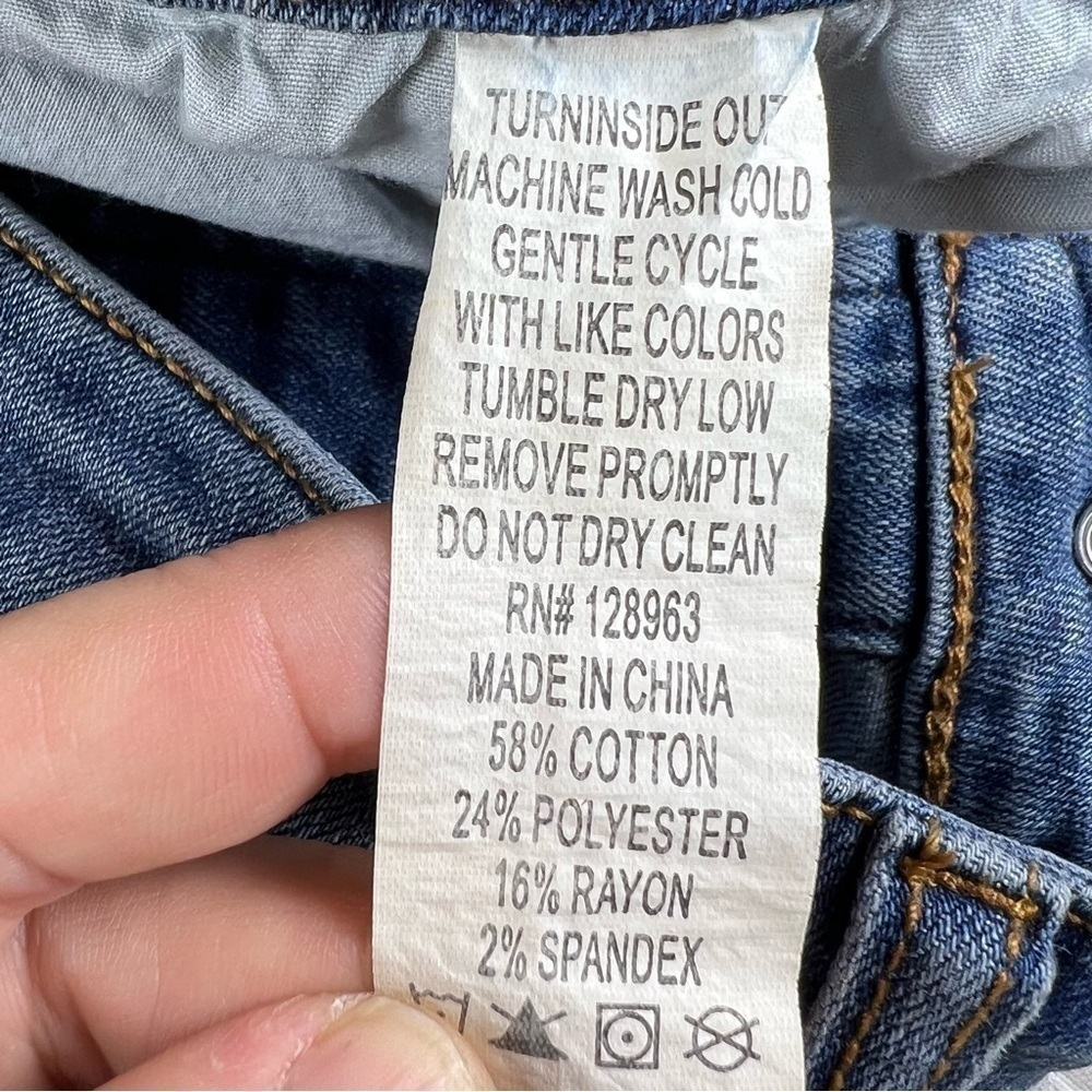 Indigo Rein Denim skirt, denim front button mini skirt, size 9/28 - Picture 6 of 8